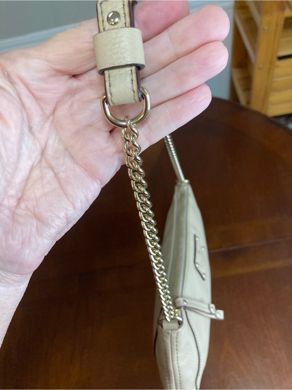 Kate Spade Berkshire Road Adela |Taupe Pebbled Leather Shoulder Bag - Picture 9 of 15